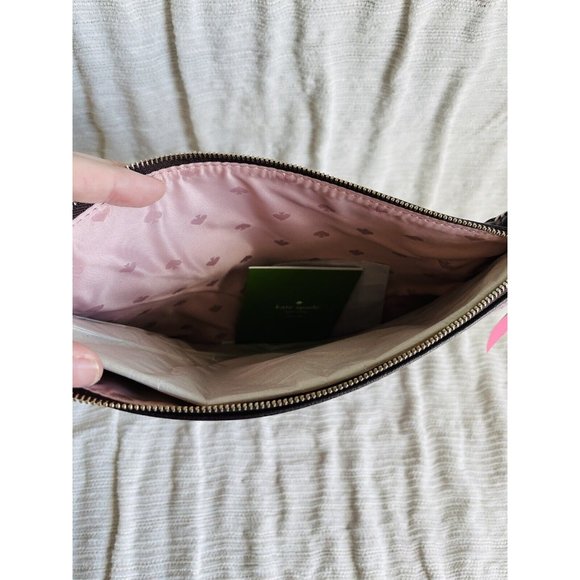 NWT Kate Spade Ash Street Deep Plum Large Tassel Clutch WLRU5328 - Picture 3 of 6